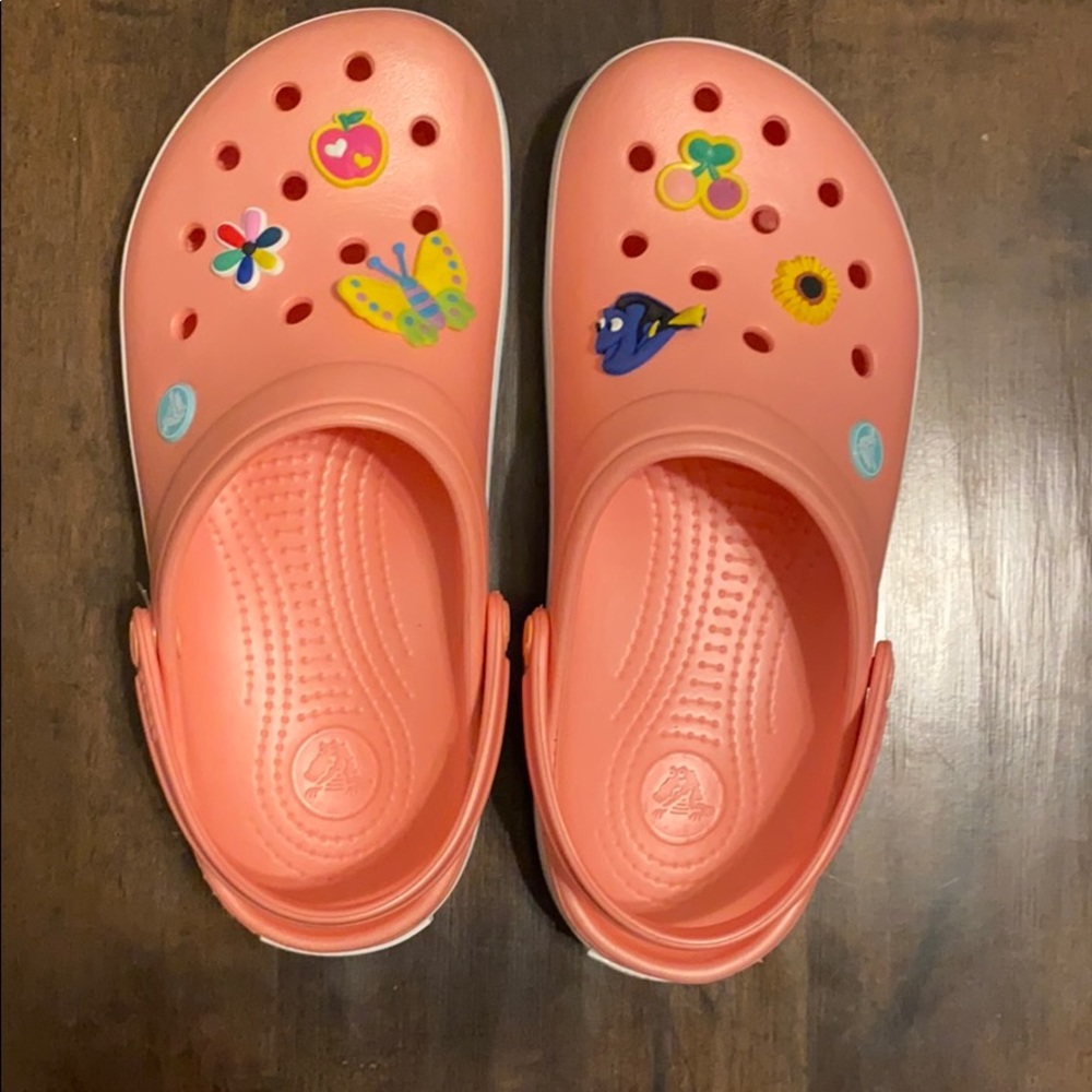 Cute Coral Crocs (Charms Included)